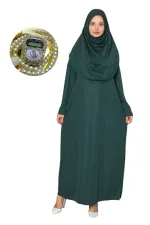One-Piece Prayer Dress with Stone-Embellished Prayer Counter Gift
