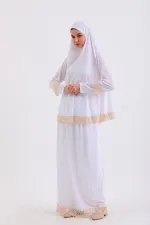 İKİ PARÇA ETEKLİ KAYMA YAPMAZ NAMAZ ELBİSESİ