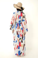 Pareolu Tam Kapalı Tesettür Mayo Likralı Kumaş