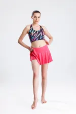 İkili Takım Şort Etekli Crop Mayo