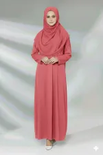 Tek Parça Namaz Elbisesi Boydan Giymeli