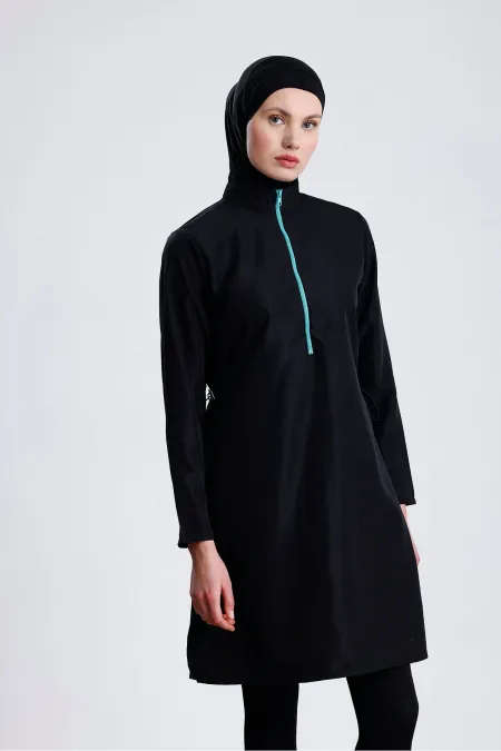 Ensemble de maillot de bain hijab double bonnet imperméable en parachute, 4 pièces