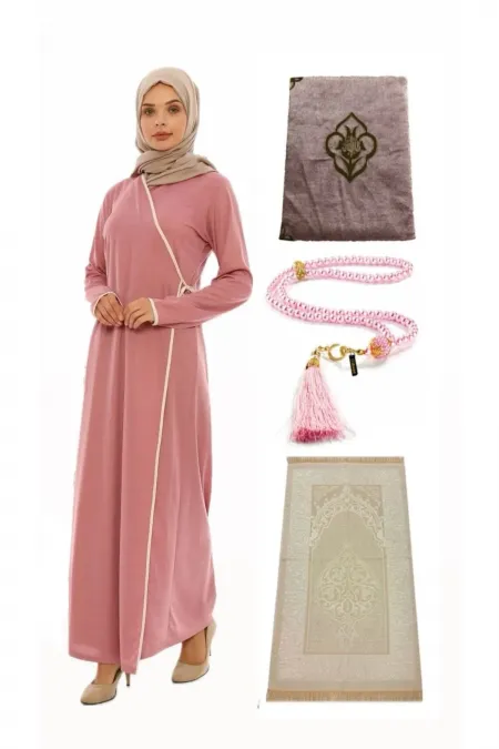 Namaz Elbisesi Seccade Inci Tesbih Yasin Namaz Set