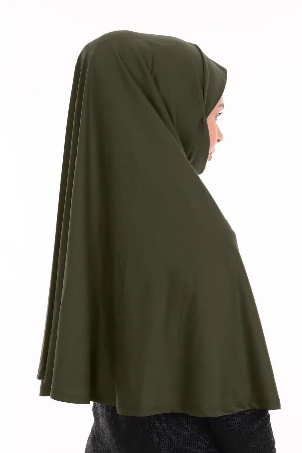 Pratik Namaz Örtüsü Elbise Jarse Haki