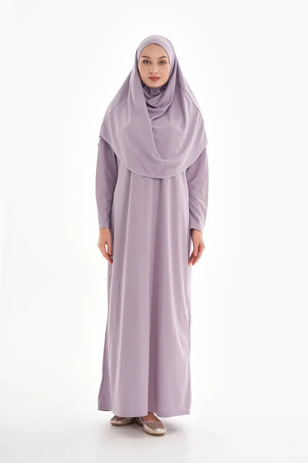 Tek Parça Namaz Elbisesi Boydan Giymeli