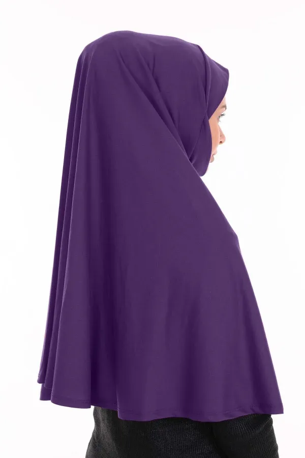 Pratik Namaz Örtüsü Elbise Jarse Mor