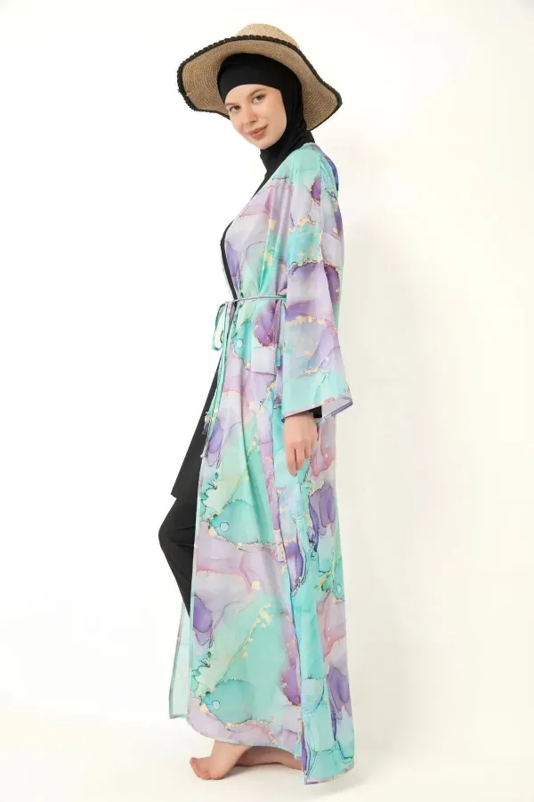 Pareo Fully Covered Hijab Swimsuit Made of Lycra Fabric