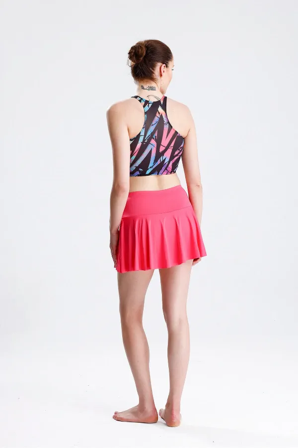 Volanlı Şortlu Etek Spor Etek Deniz Şortu