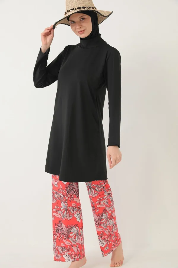 Maillot de bain hijab en lycra couvrant entièrement