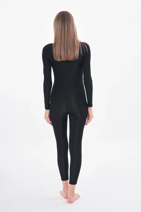 Combinaison intégrale zippée à manches longues en lycra / Maillot de bain pudique