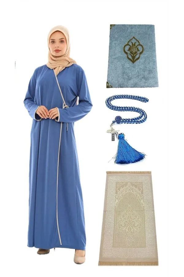 Namaz Elbisesi Seccade Inci Tesbih Yasin Namaz Set