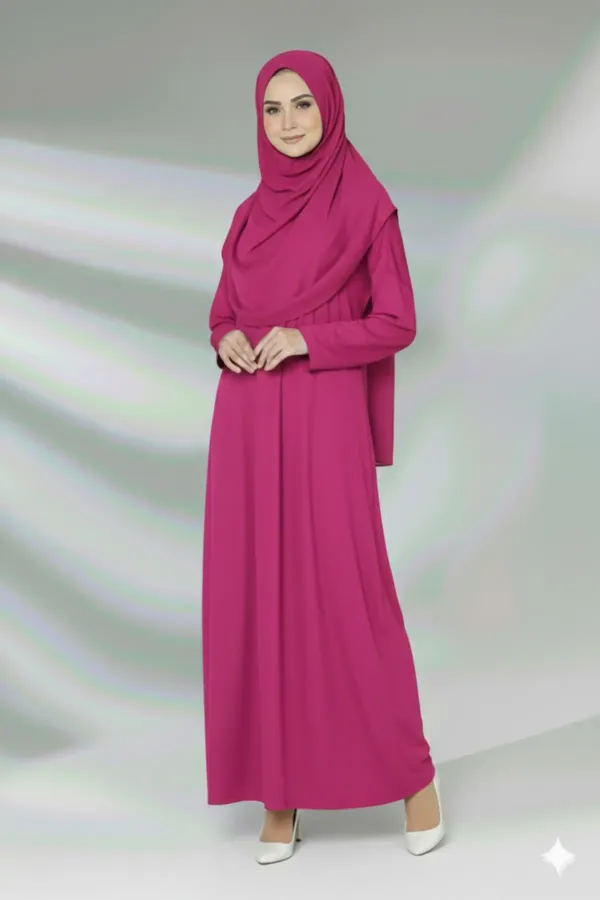 Tek Parça Namaz Elbisesi Boydan Giymeli