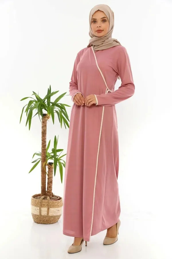 Robe de prière à nouer sur le côté, rose