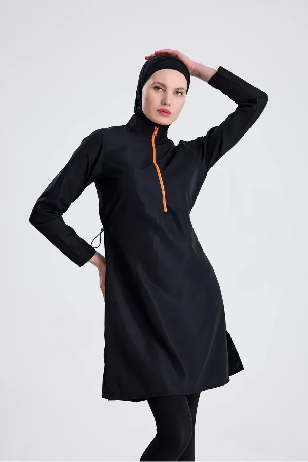 Ensemble de maillot de bain hijab double bonnet imperméable en parachute, 4 pièces