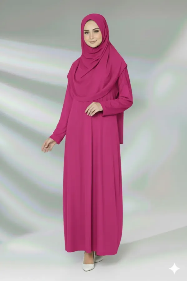 Tek Parça Namaz Elbisesi Boydan Giymeli