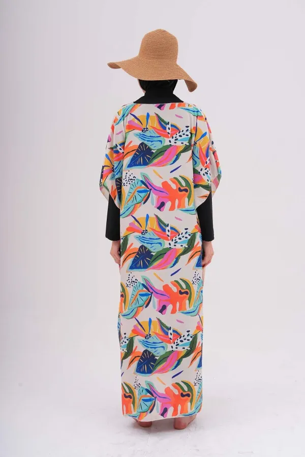 MAILLOT DE BAIN MODESTE AVEC PARÉO À MOTIFS