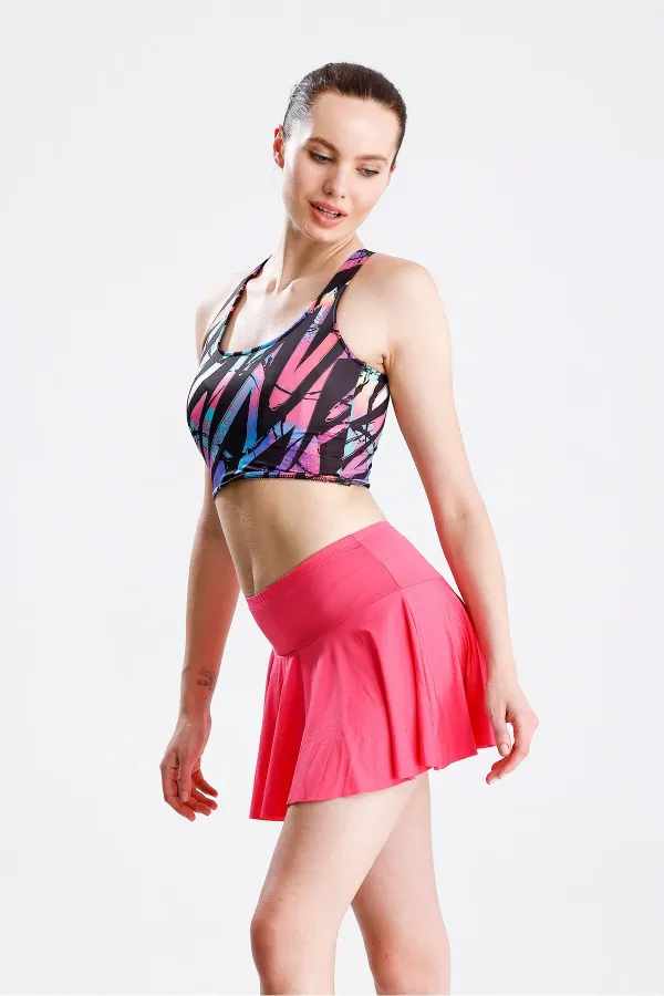 Volanlı Şortlu Etek Spor Etek Deniz Şortu