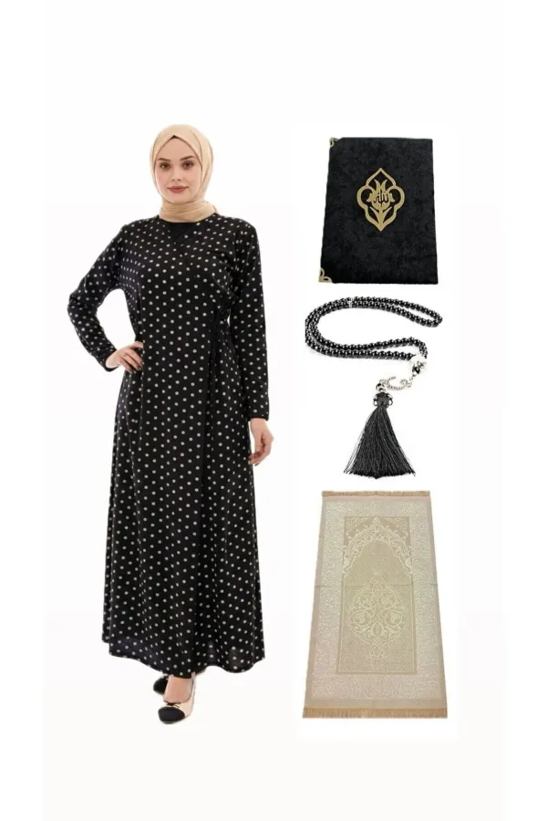 Namaz Elbisesi Seccade Inci Tesbih Yasin Namaz Set