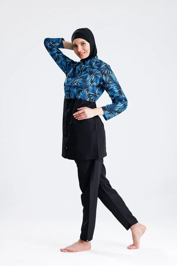 Water-repellent parachute modest swimsuit