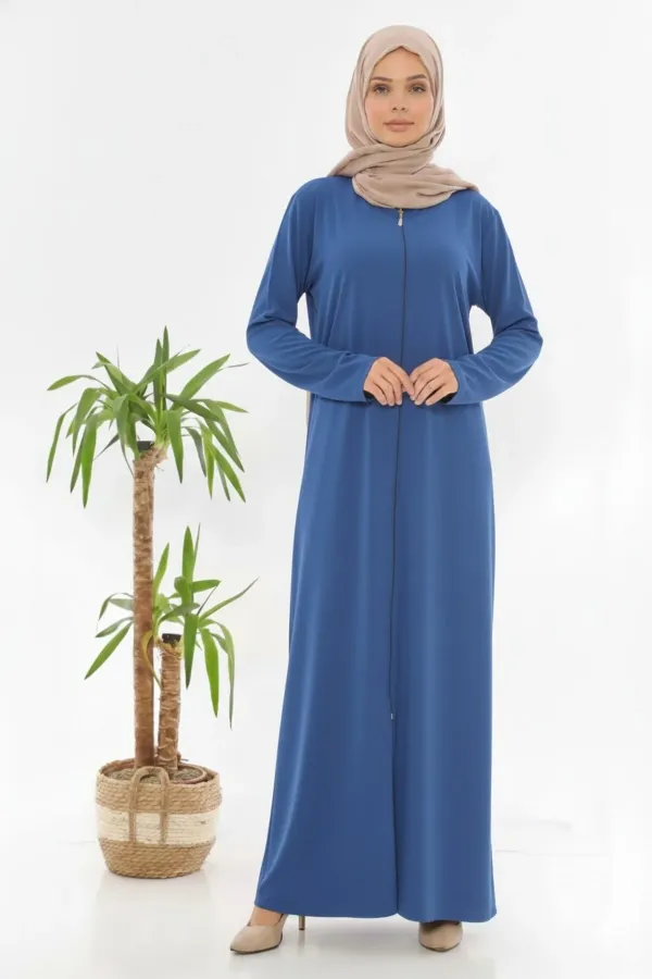 Zippered Prayer Dress/Abaya, Blue