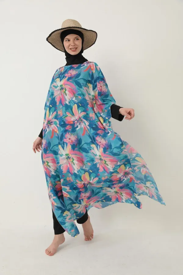 MAILLOT DE BAIN MODESTE AVEC PARÉO À MOTIFS