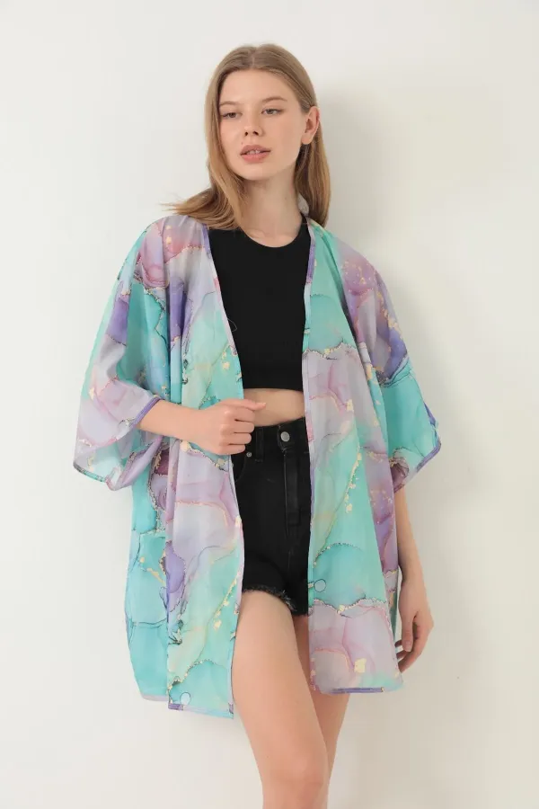 Pareo Beach Dress Kimono Patterned