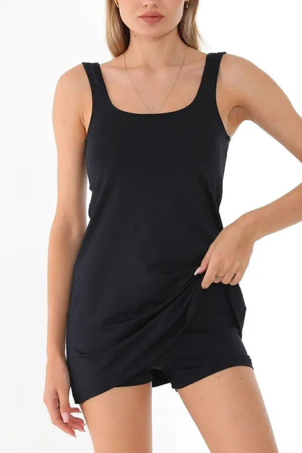 Askılı Likralı Şortlu Mayo Siyah Tam Kalıptır Yorumlar Eski Yorumlardır