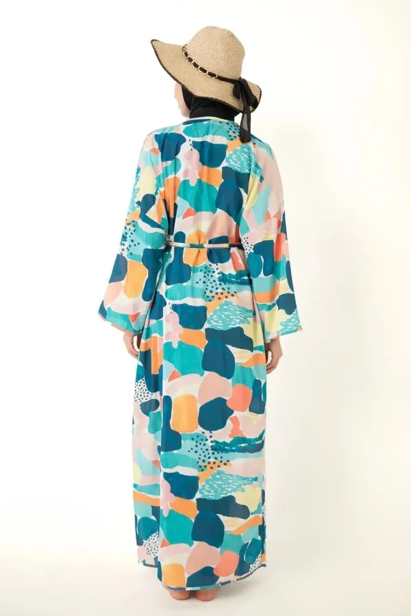 Paréo maillot de bain hijab couvrant entièrement, en tissu Lycra