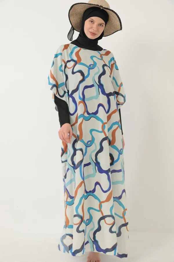 MAILLOT DE BAIN MODESTE AVEC PARÉO À MOTIFS