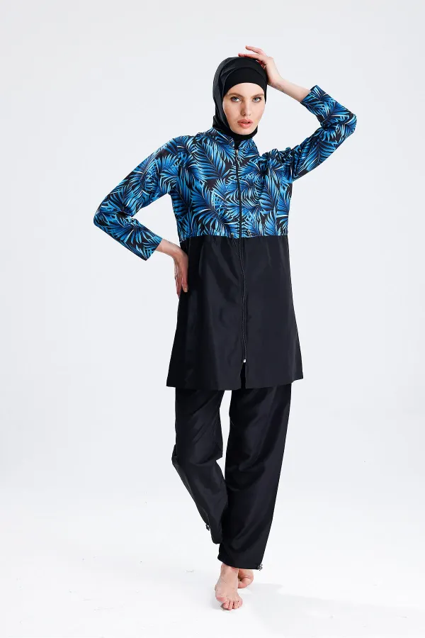 Water-repellent parachute modest swimsuit