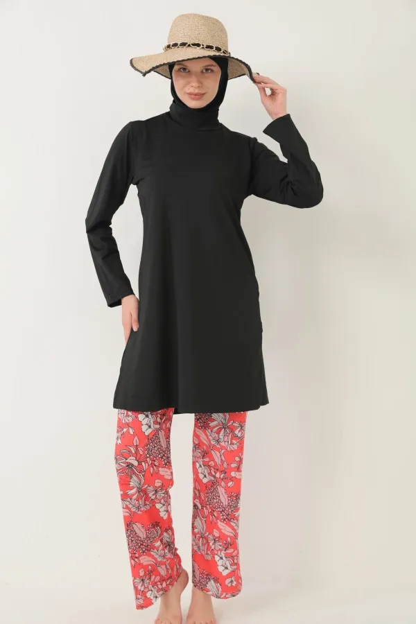 Maillot de bain hijab en lycra couvrant entièrement