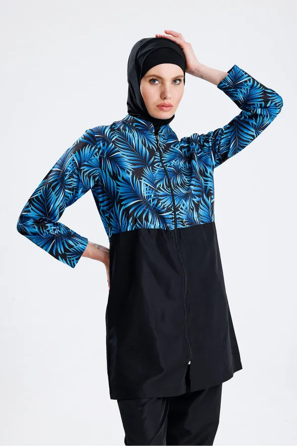 Water-repellent parachute modest swimsuit