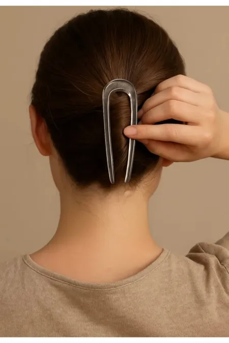 Kadın Şeffaf Topuz Tokası