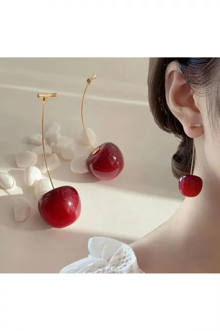 Boucles d'oreilles cerises simples