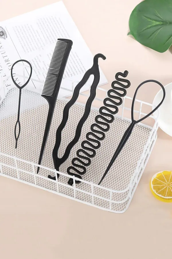 Hair Braid and Bun Clip Set 5 Piece Set