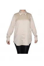 Saten Gömlek ve Pantolon Takım - Kum