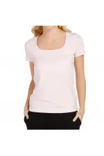 T-shirt basique en jersey - Rose poudré