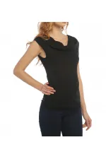 Şifon Tişört - Siyah