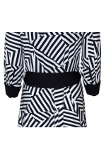 Yumuşak Esnek Form Elbise - Çizgili