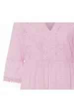 Dantelli Elbise - Pembe