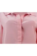 Saf İpek Bluz - Pembe