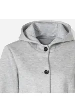 Manteau à capuche gris
