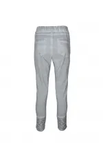 Payetli Pantolon - Gri