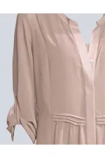 Şifon Elbise - Vizon