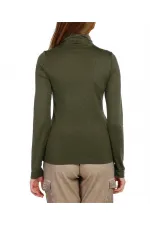 Turtleneck T-Shirt - Olive Green