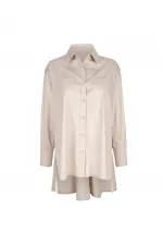 Chemise longue et confortable - Beige