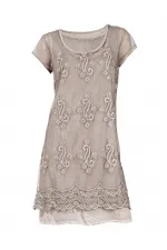 Dantelli Elbise - Vizon