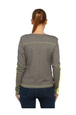 Neon Sweat Ceket - Gri