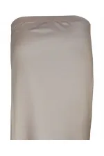 Saten Uzun Etek - Kum