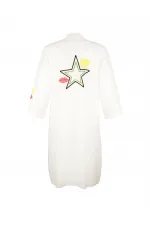 2 Parça Uzun Bluz - Beyaz